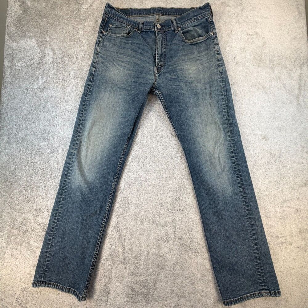 Levi’s 518 Jeans Men 36x34 Superlow Bootcut Y2K Vintage Blue Denim